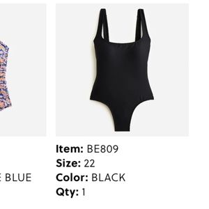 J Crew Size 22 Swimsuit